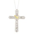 10k Gold and 1/2ct TDW Diamond Cross Necklace