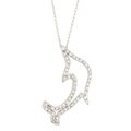 14k White Gold 1/3ct TDW Diamond Dolphin Necklace