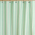 Mint Stripe Cotton Shower Curtain