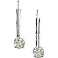 White Gold 1/4 ct TDW Diamond Leverback Earrings