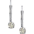 14K White Gold 1/2ct TDW Diamond Leveback Earrings (K-L, I2)