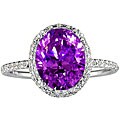 14k White Gold 1/2ct TDW Amethyst Diamond Ring (J/K, I2/I3)