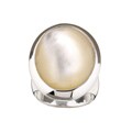 Chateau D' Argent Sterling Silver Bold Mother of Pearl Cocktail Ring
