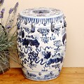Lion Motif Chinese Porcelain Stool (China)