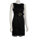 Taylor Women's Belted Sleeveless Sheath Dress