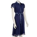 Robbie Bee Women's Blue Shirtdress