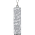 Sterling Silver 'Mom, Mama, Madre, Maman' Necklace