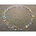 Handcrafted Silver Wire Stone Necklace (Brazil)
