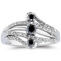 10k Gold Black and White 1/2ct TDW Diamond Ring (I-J, I1-I2)