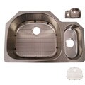 A.H. Undermount Big/ Small Basin Kitchen Sink Kit