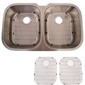 A.H. Undermount Large Twin Basin Kitchen Sink Kit