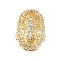 Chateau D' Argent Sterling Silver Vermeil Genuine Blue Topaz Ring