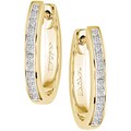 14k Gold 1/2ct TDW Princess-cut Diamond Hoops ( H-I-J, I1-I2)