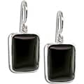 Sterling Silver Black Onyx Hook Earrings