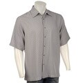Toscano Men's 'Enzo' Silk Spiral Stripe Print Shirt
