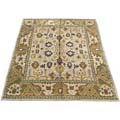 Tibetan Hand-knotted Ivory/ Olive Rug (8' x 10')