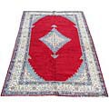 Persian Sarouk Hand-knotted Red Rug (11'2 x 17'6)