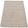 Indian Tufted Ivory Rug (5'6 x 8'6)