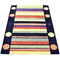 Indian Hand-tufted Multicolor Rug (6' x 9')