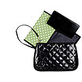 JP Lizzy Patent Noir Chamelia Diaper Clutch