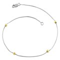 14k Two-tone Gold Snake Anklet