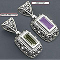 Sterling Silver Gemstone Pendant (India)