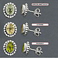 Sterling Silver Gemstone Earrings (India)