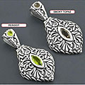 Sterling Silver Gemstone Pendant (India)