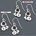 Sterling Silver Gemstone Earrings (India)