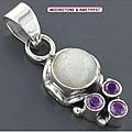 Sterling Silver Moonstone Pendant (India)