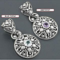 Sterling Silver Gemstone Pendant (India)