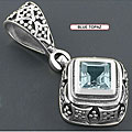 Sterling Silver Gemstone Pendant (India)
