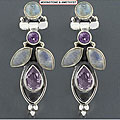 Sterling Silver Moonstone Earrings (India)