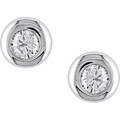 14k Gold 1/2ct TDW Solitaire Diamond Earrings (I-J,I1-I2)