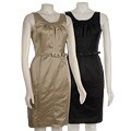 Anne Klein New York Belted Sateen Sheath Dress