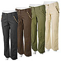 Ci Sono by Adi Flat-front Casual Pants