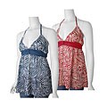 Objet Safari Print Empire Waist Halter Top