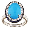 Encore by Le Vian 14k Gold Turquoise and Sapphire Ring