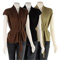 August Silk Women's Shirt with Tie in Front