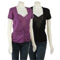 August Silk Women's V-neck Short-sleeve Shirt