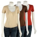 August Silk Women's Short-sleeve Scoop Neck Shirt