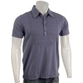 Vintage Red Men's Jacquard Bib Polo Shirt