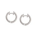 14k White Gold 1ct TDW Diamond Hoop Earrings (I-J, I1)