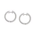 14k White Gold 2ct TDW Diamond Hoop Earrings (I-J, SI3)