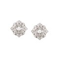 14k White Gold 1ct TDW Diamond Flower Earrings (G-H, SI1)