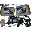 Headrest Pillow with Touch Screen and DVD Player