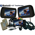 Headrest Pillow with Touch Screen and DVD Player