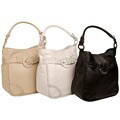 Adrienne Vittadini Leather Braided Hobo Handbag