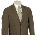 Kenneth Cole Reaction Men's Taupe Stripe Wool Suit