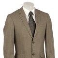 Kenneth Cole Reaction Men's Tan Check Wool Suit